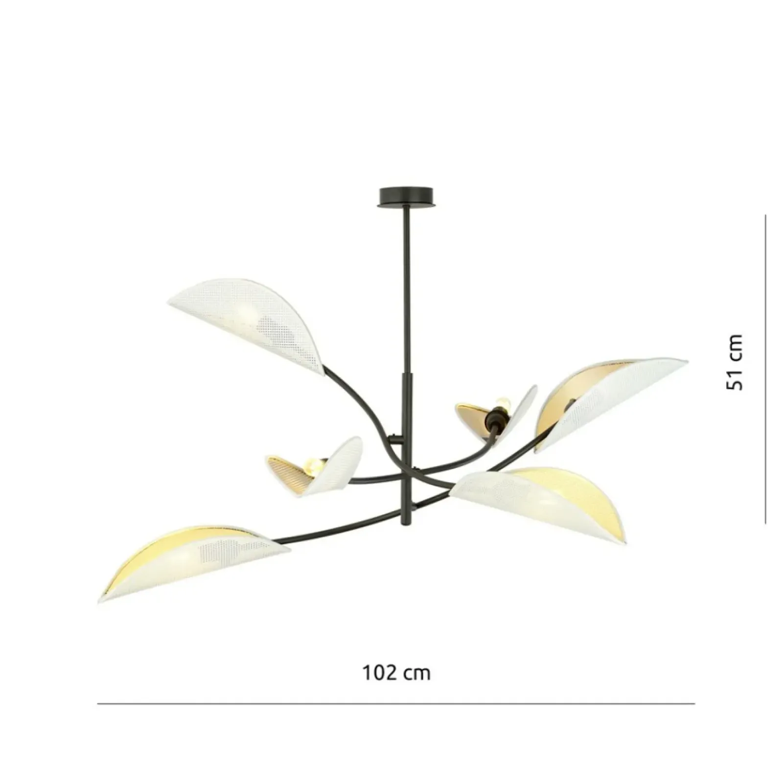 Sklep Kaja Abażurowa, dekoracyjna lampa sufitowa 1107/6 LOTUS | Kaja Oświetlenie Cheap