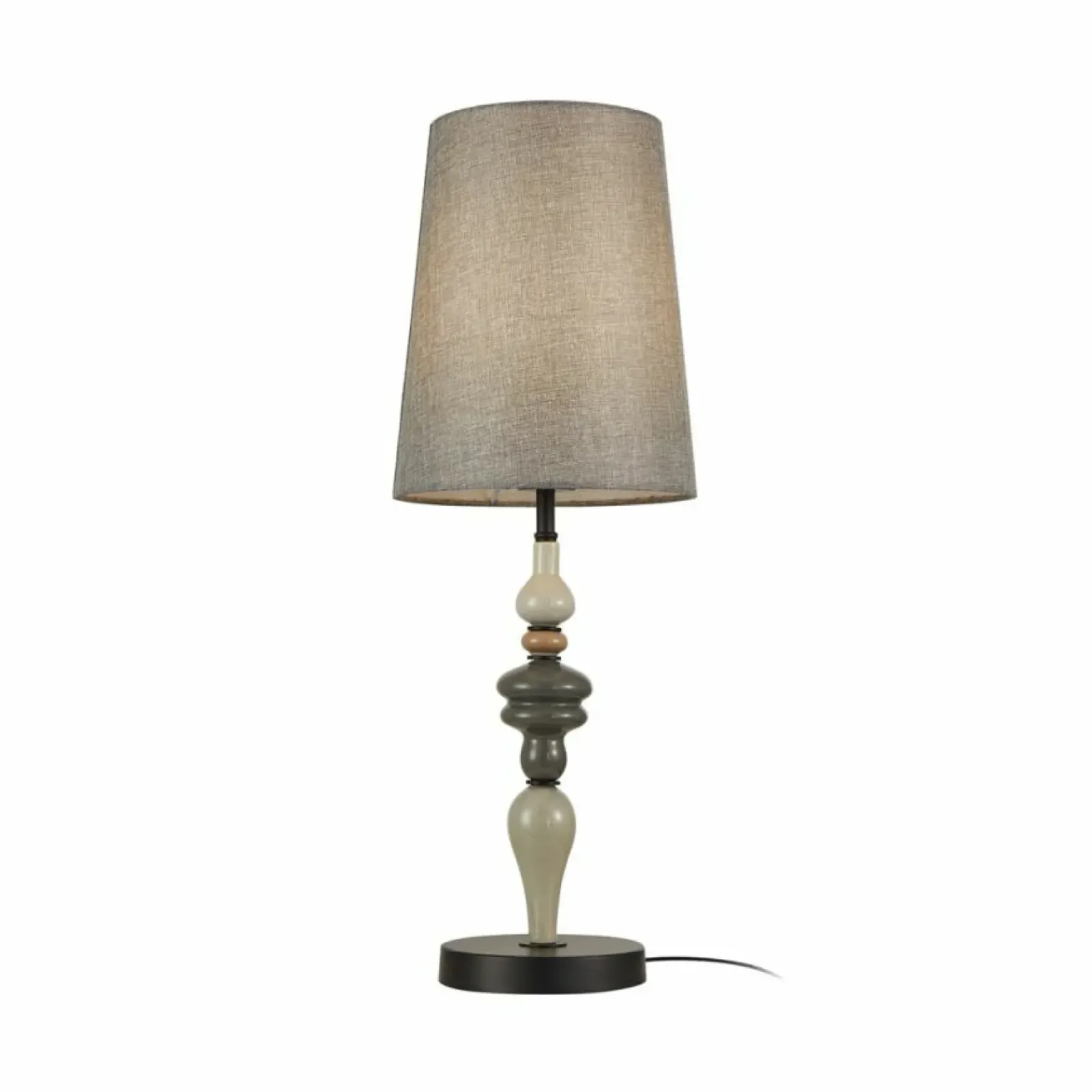 Sklep Kaja Abażurowa, elegancka lampka do salonu TB-22374A-BK NEROM | Kaja* Lampki Stołowe Z Abażurem|Tradycyjne Lampki Stołowe