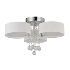 Sklep Kaja Abażurowa lampa sufitowa z kryształkami LP-991/3C WH GAMBELA | Kaja Shop