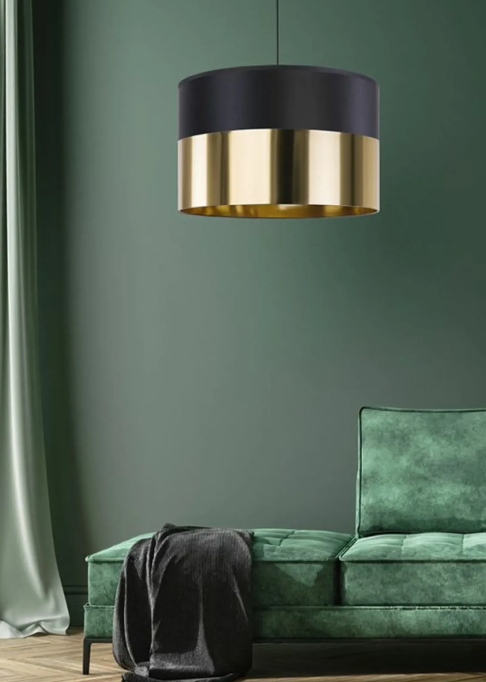 Sklep Kaja Abażurowa lampa wisząca do salonu ⌀50cm TK 3473 z serii LONDYN GOLD Clearance
