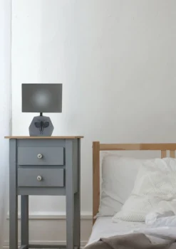 Sklep Kaja Abażurowa lampka na betonowej nodze 41-79923 ANIMI | Kaja Oświetlenie* Lampki Stołowe Z Abażurem