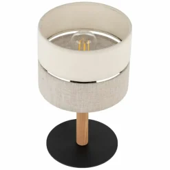 Sklep Kaja Abażurowa lampka stołowa w stylu naturalnym TK 5596 z serii ECO | Kaja* Lampki Stołowe Z Abażurem|Nowoczesne Lampki Stołowe
