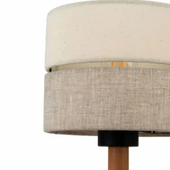 Sklep Kaja Abażurowa lampka stołowa w stylu naturalnym TK 5596 z serii ECO | Kaja* Lampki Stołowe Z Abażurem|Nowoczesne Lampki Stołowe