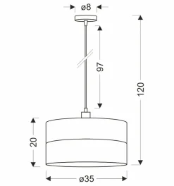 Sklep Kaja Abażurowa, pojedyncza lampa wisząca 31-24053 GROSSETO | Kaja Shop