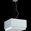 Sklep Kaja Abażurowa, srebrna lampa wisząca 52cm 66996 LASTRA | Kaja Oświetlenie Shop