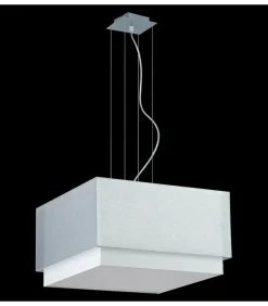 Sklep Kaja Abażurowa, srebrna lampa wisząca 52cm 66996 LASTRA | Kaja Oświetlenie Shop