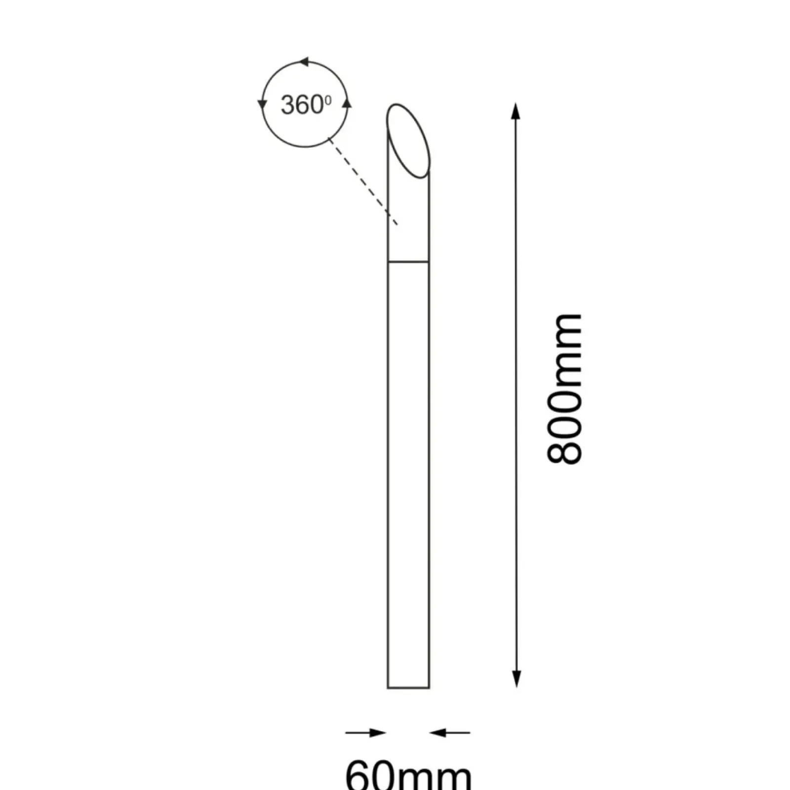 Sklep Kaja Antracytowa, prosta lampa ogrodowa 80cm ANT 9920 SAGA | Kaja* Lampy Ogrodowe Stojące