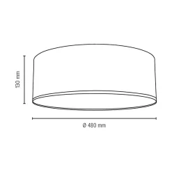 Sklep Kaja Antracytowy, zamknięty plafon 4xE27 ⌀48cm 4784812 JOSEFINA | Kaja Shop
