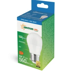 Sklep Kaja Żarówka kulka LED duży gwint zimna 6W SpectrumLED 13025 | Kaja* Żarówki Led E27