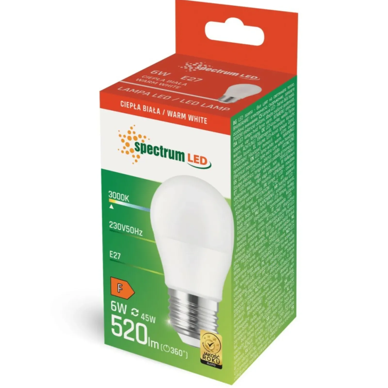 Sklep Kaja Żarówka LED duży gwint E27 ciepła 6W SpectrumLED 13024 | Kaja* Żarówki Led E27