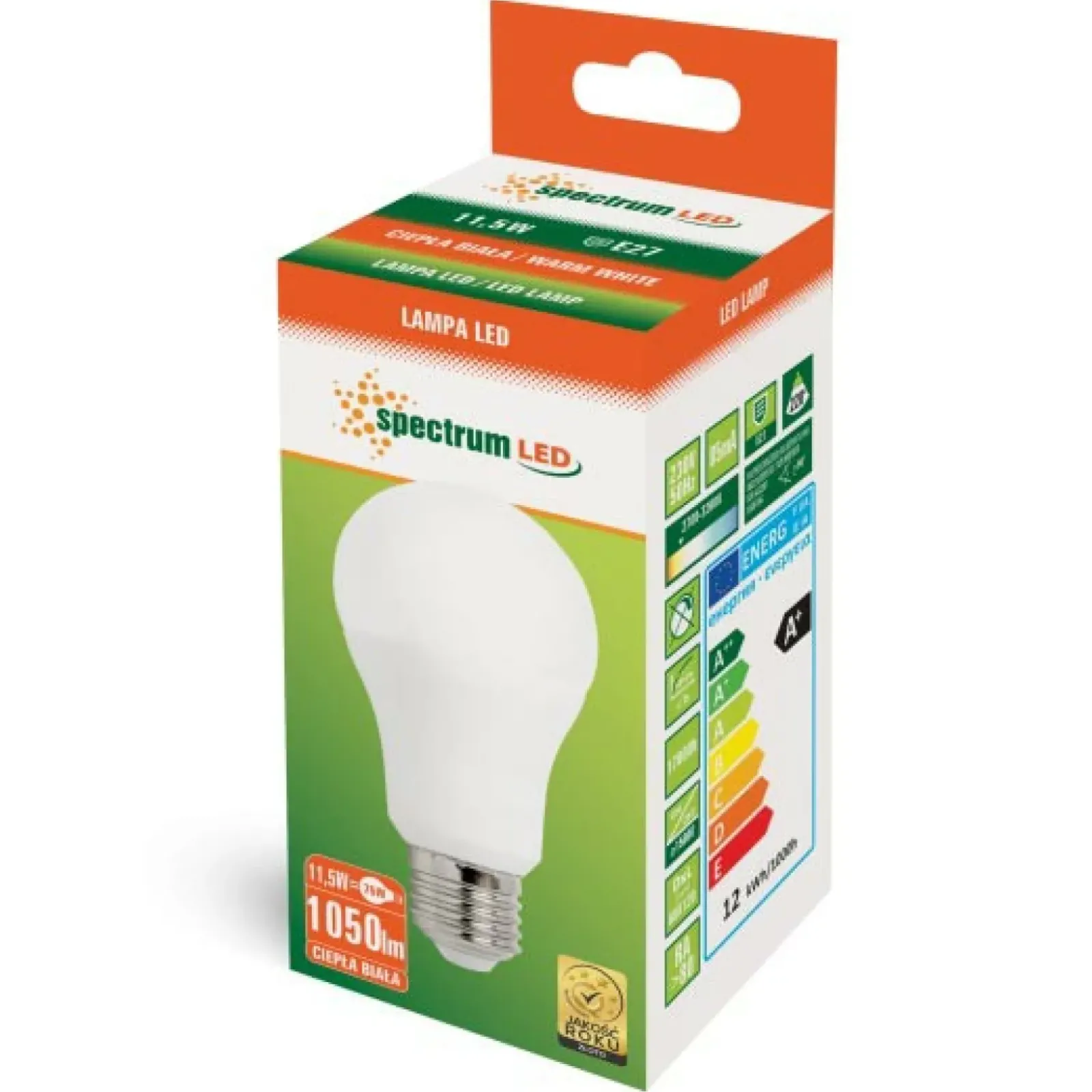 Sklep Kaja Żarówka LED E27 ciepła barwa 11,5W SpectrumLED 13910 | Kaja* Żarówki Led E27