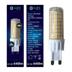 Sklep Kaja Żarówka LED G9 neutralna 4000K 8W EKO-LIGHT EKZA343 | Kaja Oświetlenie* Żarówki Led G9