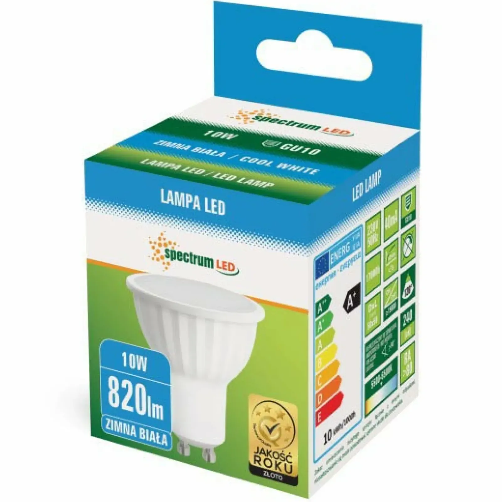 Sklep Kaja Żarówka LED GU10 barwa zimna 6000K 9W SMD SpectrumLED 13257_9W | Kaja* Żarówki Led Gu10
