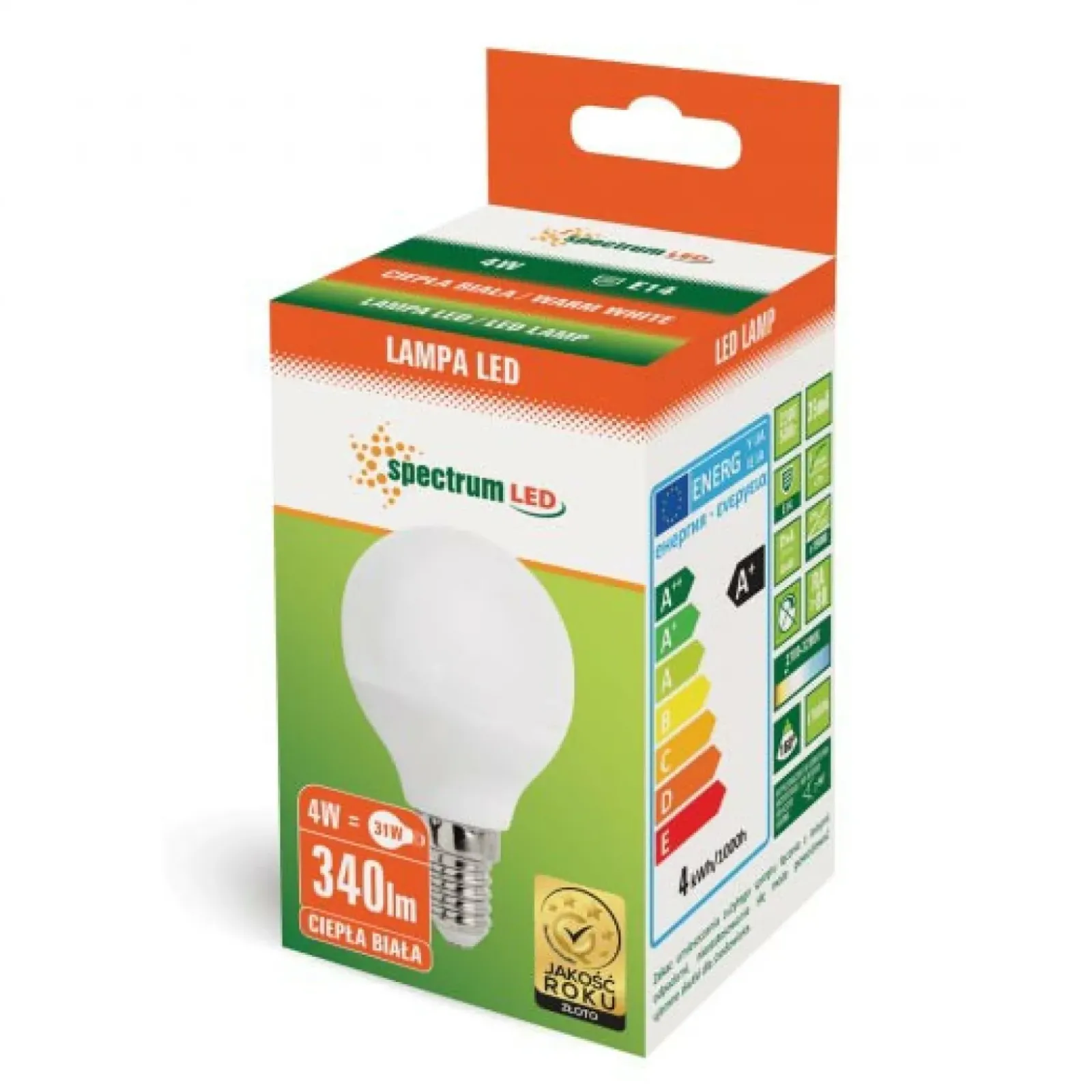 Sklep Kaja Żarówka mleczna ciepła LED E14 4W SpectrumLED 13030 | Kaja Oświetlenie* Żarówki Led E14