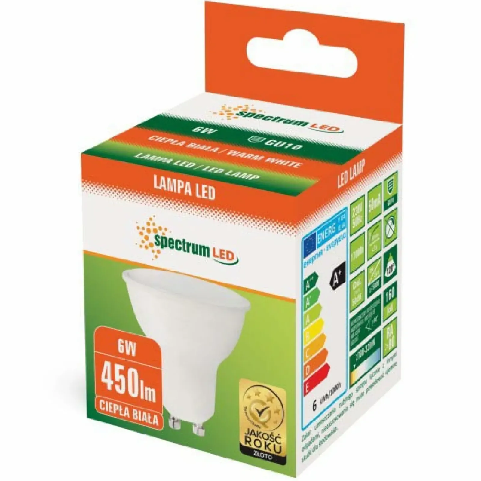 Sklep Kaja Żarówka mleczna LED GU10 6W ciepła SpectrumLED 13265 | Kaja* Żarówki Led Gu10