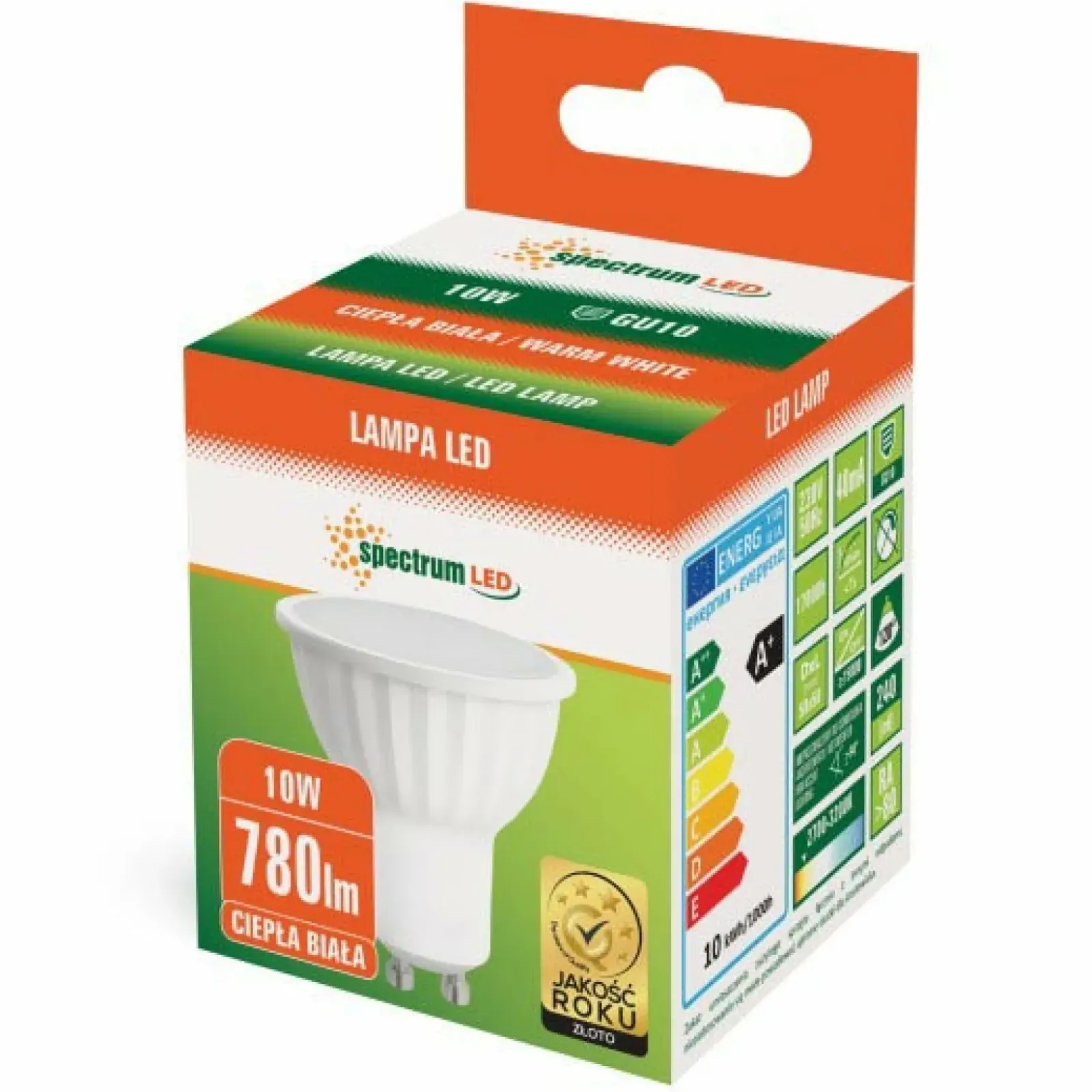 Sklep Kaja Żarówka reflektor LED GU10 10W ciepła SpectrumLED 13256 | Kaja* Żarówki Led Gu10