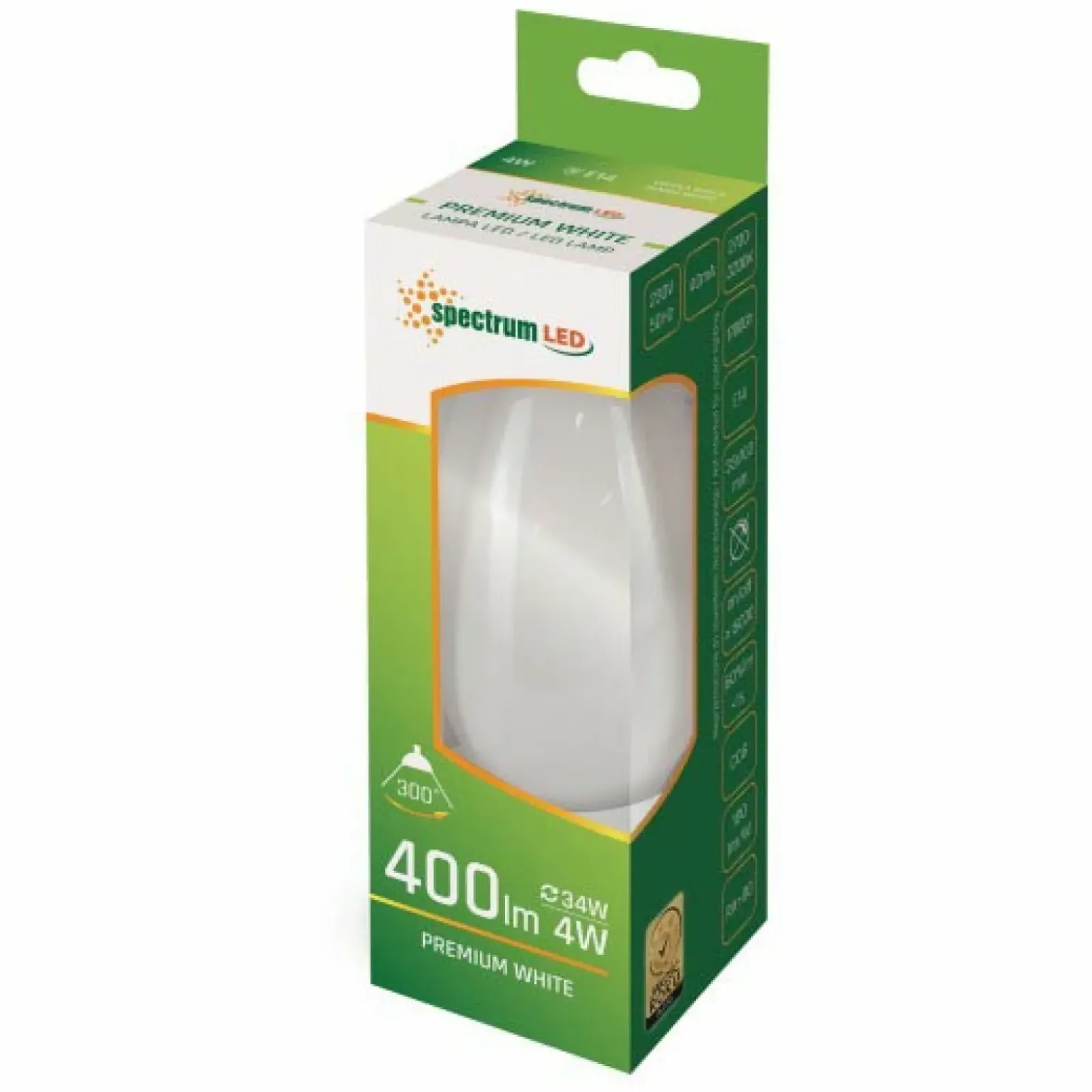 Sklep Kaja Żarówka świeczka LED E14 ciepła 4W SpectrumLED 14069 | Kaja* Żarówki Led E14