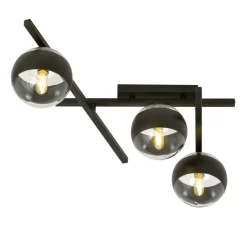 Sklep Kaja Asymetryczna, czarna lampa sufitowa do holu 1105/3 SMART | Kaja Outlet