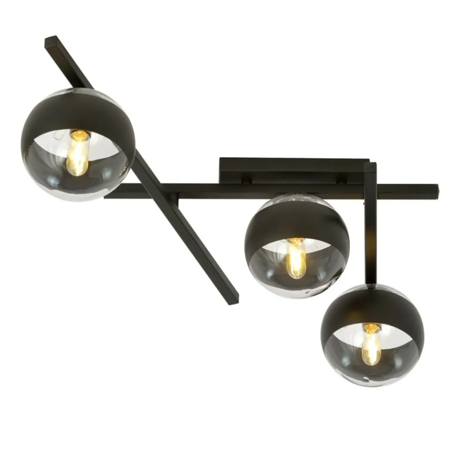Sklep Kaja Asymetryczna, czarna lampa sufitowa do holu 1105/3 SMART | Kaja Outlet
