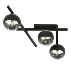 Sklep Kaja Asymetryczna, czarna lampa sufitowa do holu 1105/3 SMART | Kaja Outlet