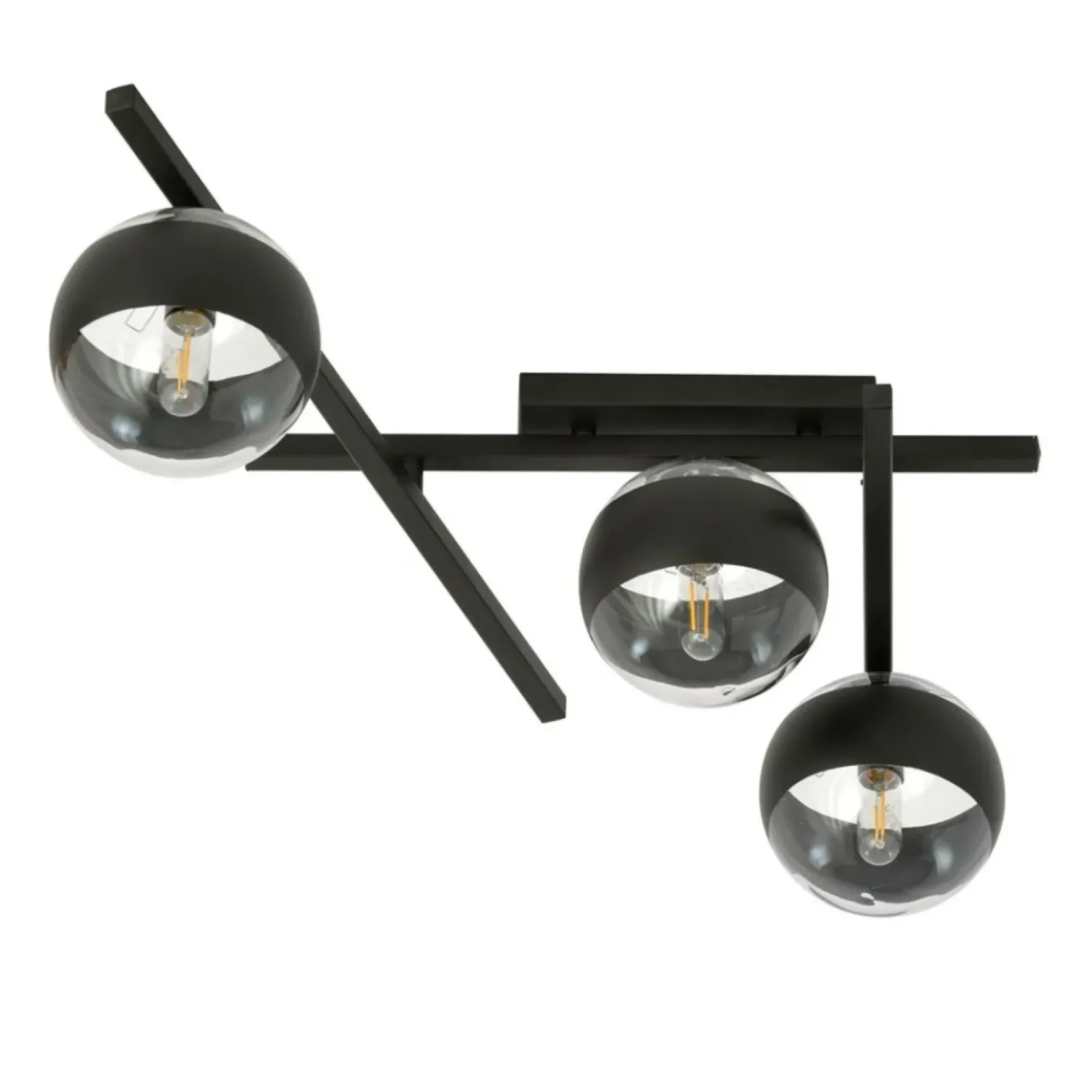 Sklep Kaja Asymetryczna, czarna lampa sufitowa do holu 1105/3 SMART | Kaja Outlet