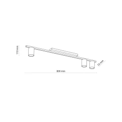 Sklep Kaja Asymetryczna lampa sufitowa do salonu TK 4565 z serii LOGAN | Kaja Clearance