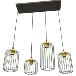 Sklep Kaja Asymetryczna lampa wisząca, złoto-czarna 1364/4 z serii VANDER Store