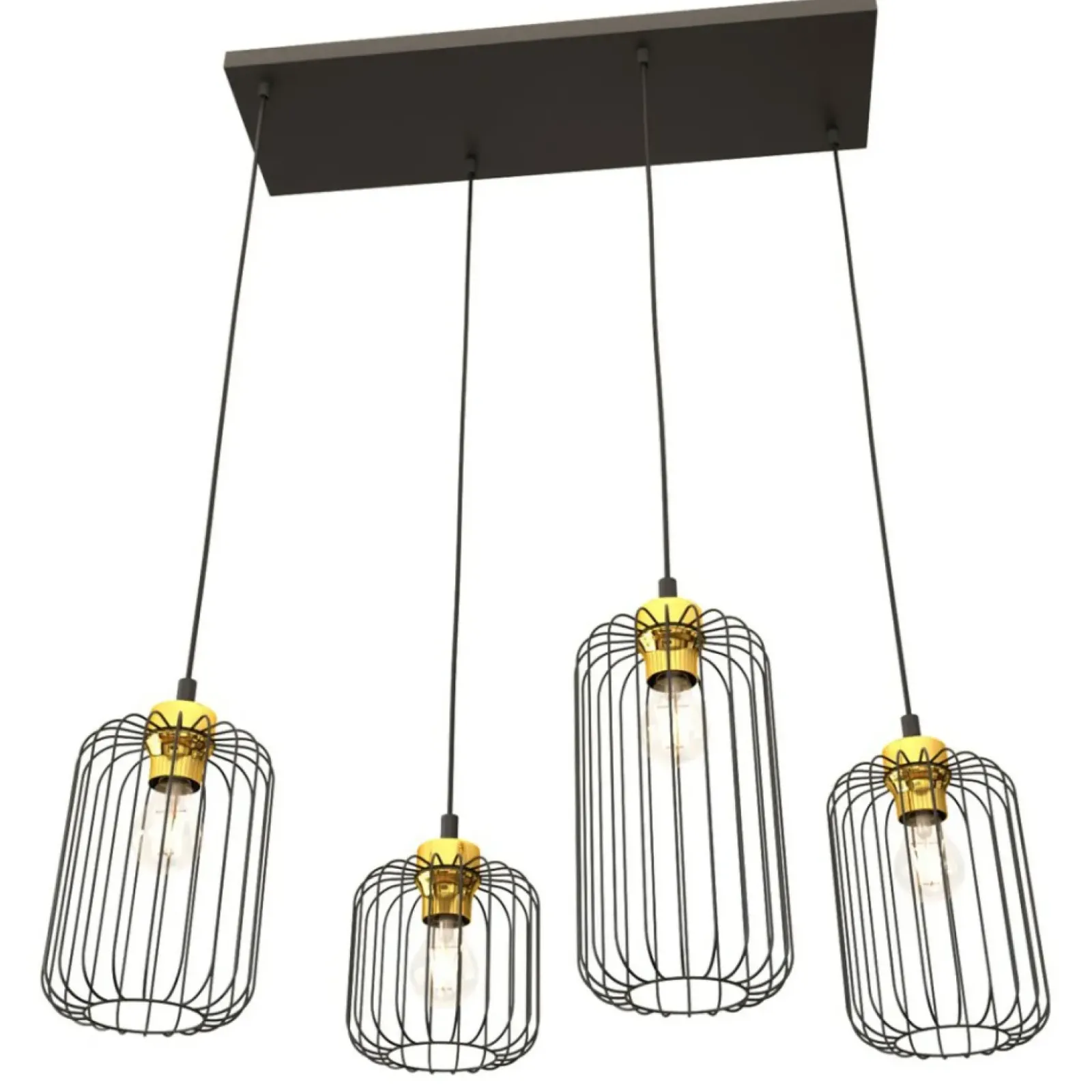 Sklep Kaja Asymetryczna lampa wisząca, złoto-czarna 1364/4 z serii VANDER Store