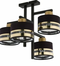 Sklep Kaja Asymetryczna lampa z czarno-złotymi abażurami SIG 32145 z serii PRO Discount