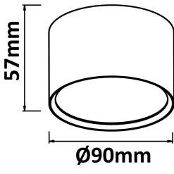 Sklep Kaja Łazienkowy, ledowy spot natynkowy LP-6331/1C IP54 WH z serii KENDAL* Lampy Led