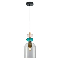 Sklep Kaja Barwna lampa wisząca do sypialni PND-30263-1B-BRO-SG z serii BUSCO Online