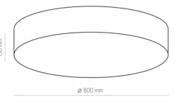 Sklep Kaja Beżowa lampa sufitowa o średnicy 78cm TK 4436 RONDO | Kaja Oświetlenie Online
