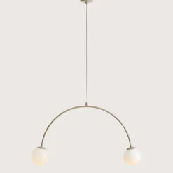Sklep Kaja Beżowa lampa wisząca w kształcie łuku 1116H17 z serii UNA | Kaja Oświetlenie Zadzwońporabattel.783200183(8-16)/mailsklep@kaja.com.pl New