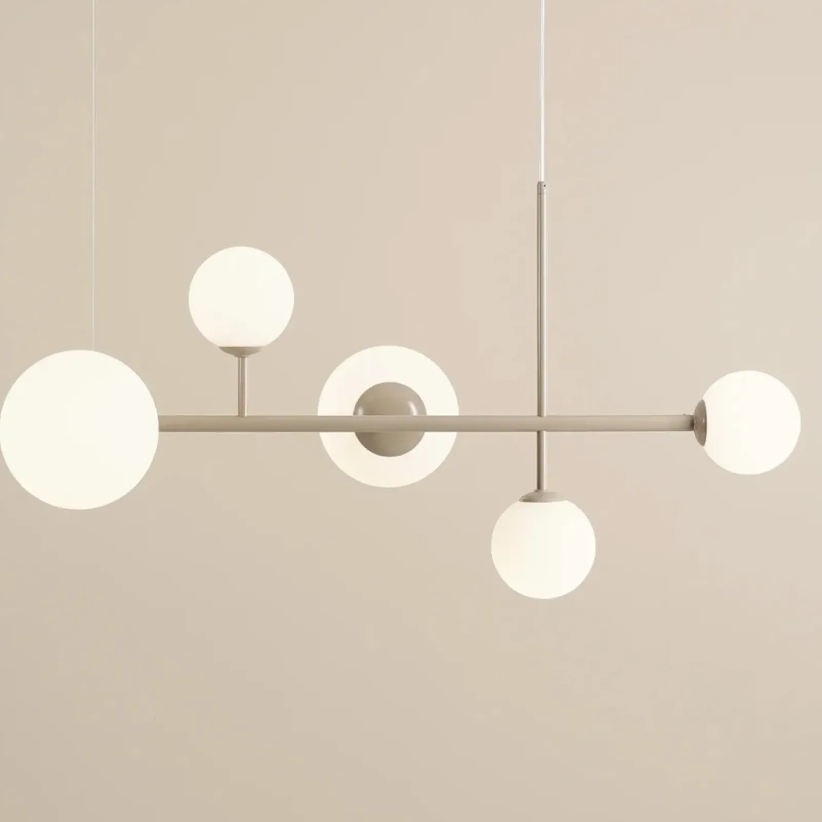 Sklep Kaja Beżowa, molekularna lampa wisząca nad stół 1092K17 z serii DIONE Zadzwońporabattel.783200183(8-16)/mailsklep@kaja.com.pl Outlet