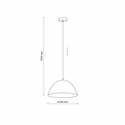 Sklep Kaja Beżowa, ponadczasowa lampa wisząca ⌀34cm TK 5899 FARO | Kaja Cheap