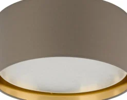 Sklep Kaja Beżowo-złota lampa sufitowa do sypialni TK 4404 BILBAO | Kaja Discount