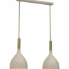 Sklep Kaja Beżowo-złota lampa wisząca z 2 światłami LX 4001 NOAK | Kaja Fashion