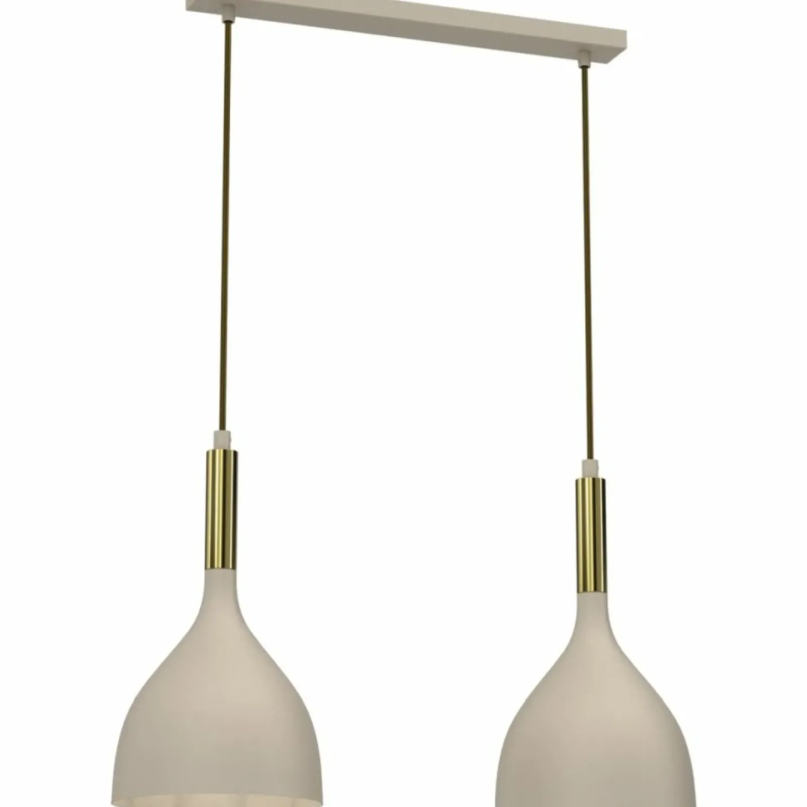 Sklep Kaja Beżowo-złota lampa wisząca z 2 światłami LX 4001 NOAK | Kaja Fashion