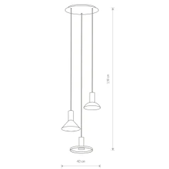 Sklep Kaja Biała, designerska lampa wisząca ze zdobieniem 8031 | Kaja Oświetlenie biały Clearance