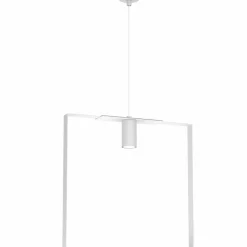 Sklep Kaja Biała, geometryczna lampa wisząca 40x40cm ANT 5157 ORTIGA | Kaja Sale
