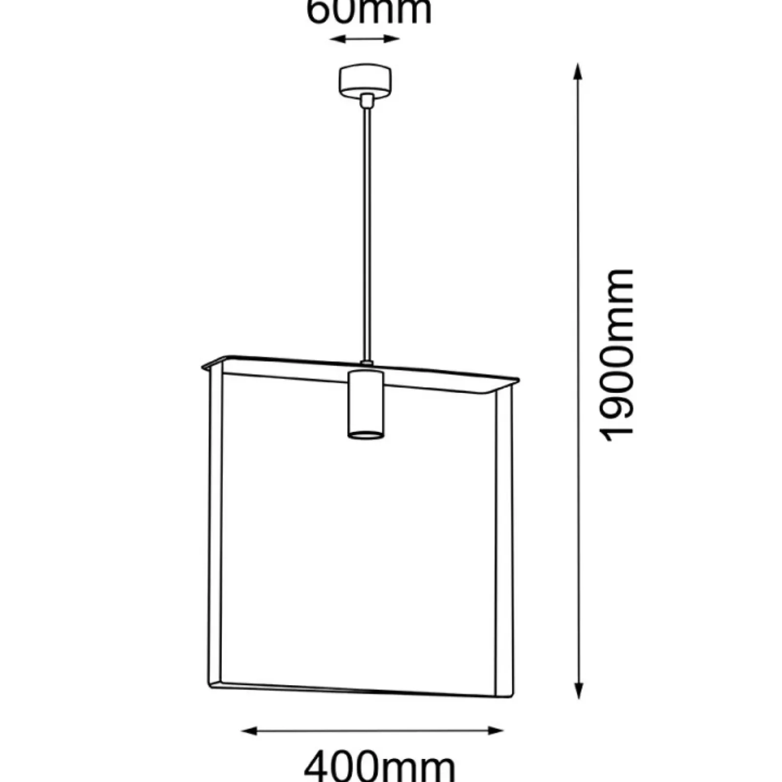 Sklep Kaja Biała, geometryczna lampa wisząca 40x40cm ANT 5157 ORTIGA | Kaja Sale