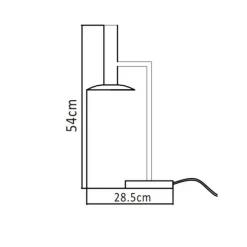 Sklep Kaja Biała, industrialna lampka biurkowa LP-1661/1T WH HAT | Kaja* Lampki Biurkowe|Lampy Led