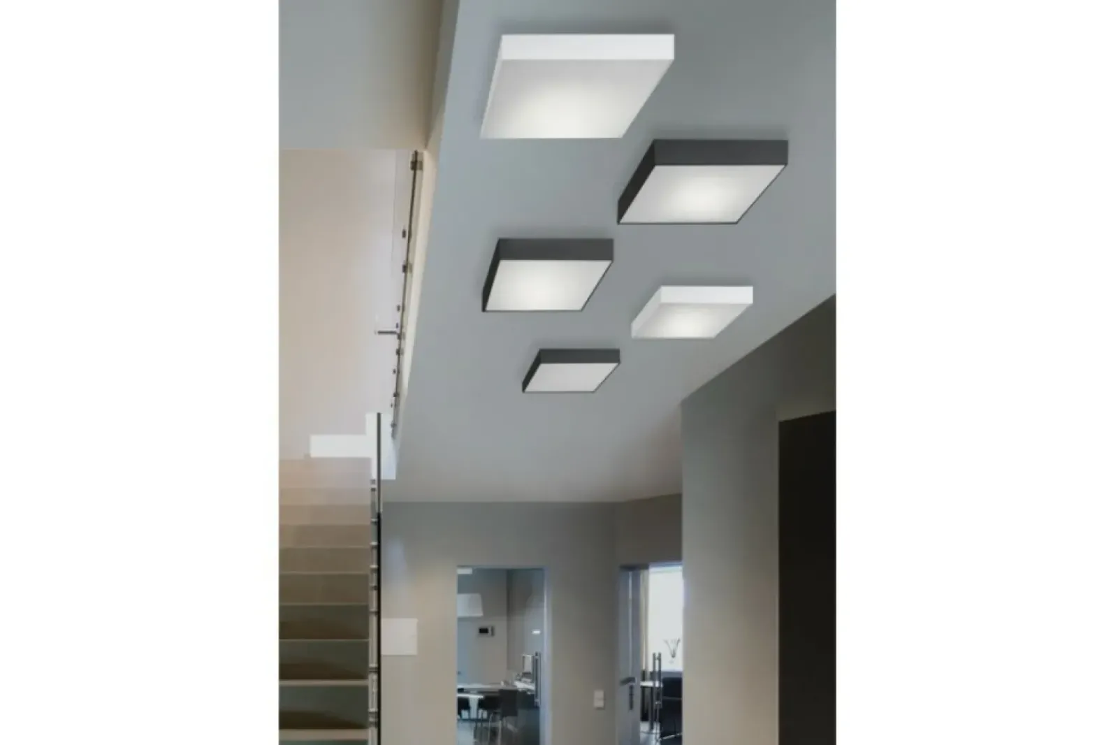 Sklep Kaja Biała kwadratowa lampa natynkowa LED WIFI AZ3258 MONZA | Kaja biały Outlet