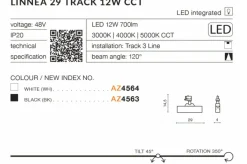 Sklep Kaja Biała lampa LED do szyny 3-fazowej AZ4564 LINNEA | Kaja Oświetlenie* Szynoprzewody Podtynkowe|Szynoprzewody Natynkowe