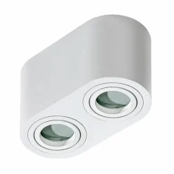 Sklep Kaja Biała lampa natynkowa, downlight 2xGU10 IP44 AZ2816 BRANT | Kaja* Lampy Do Łazienki