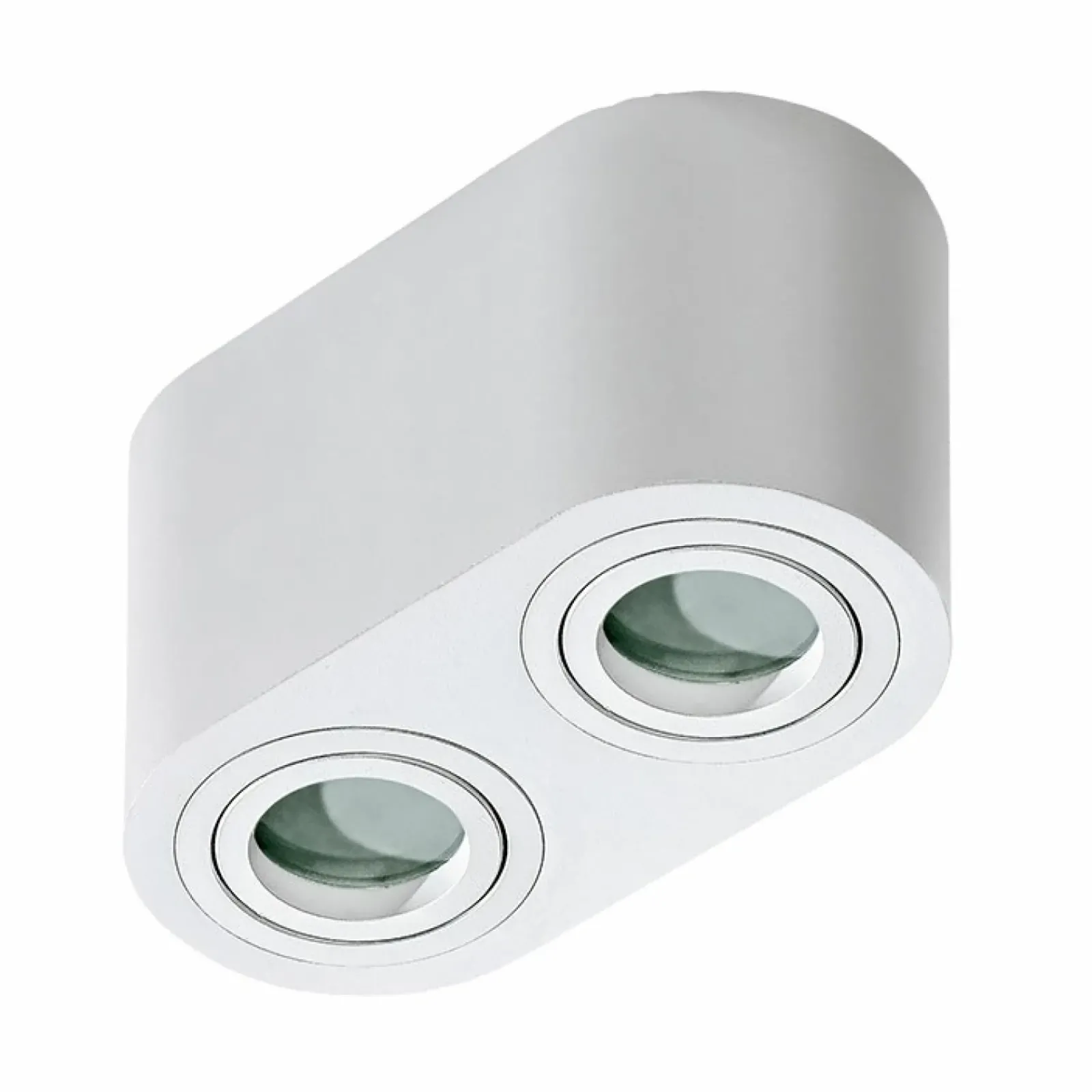 Sklep Kaja Biała lampa natynkowa, downlight 2xGU10 IP44 AZ2816 BRANT | Kaja* Lampy Do Łazienki
