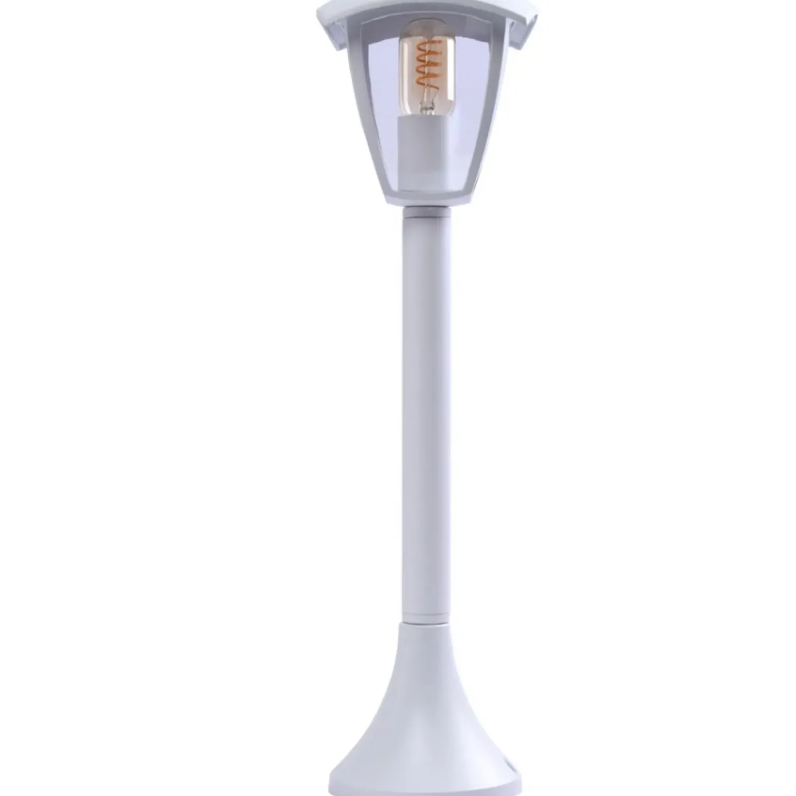 Sklep Kaja Biała lampa ogrodowa stojąca, latarenka 63cm EKO3520 FOX | Kaja* Lampy Ogrodowe Stojące