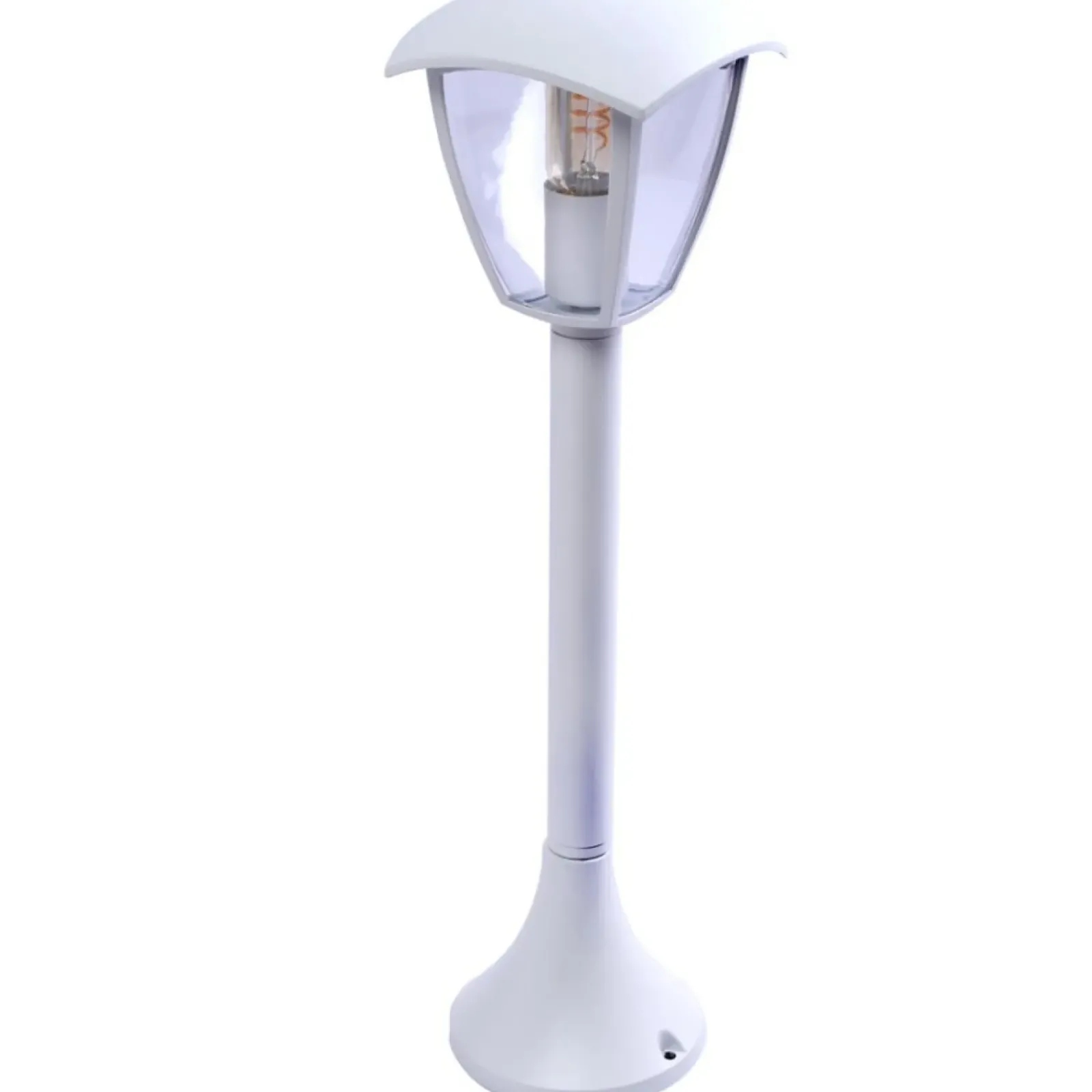 Sklep Kaja Biała lampa ogrodowa stojąca, latarenka 63cm EKO3520 FOX | Kaja* Lampy Ogrodowe Stojące