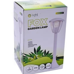 Sklep Kaja Biała lampa ogrodowa stojąca, latarenka 63cm EKO3520 FOX | Kaja* Lampy Ogrodowe Stojące