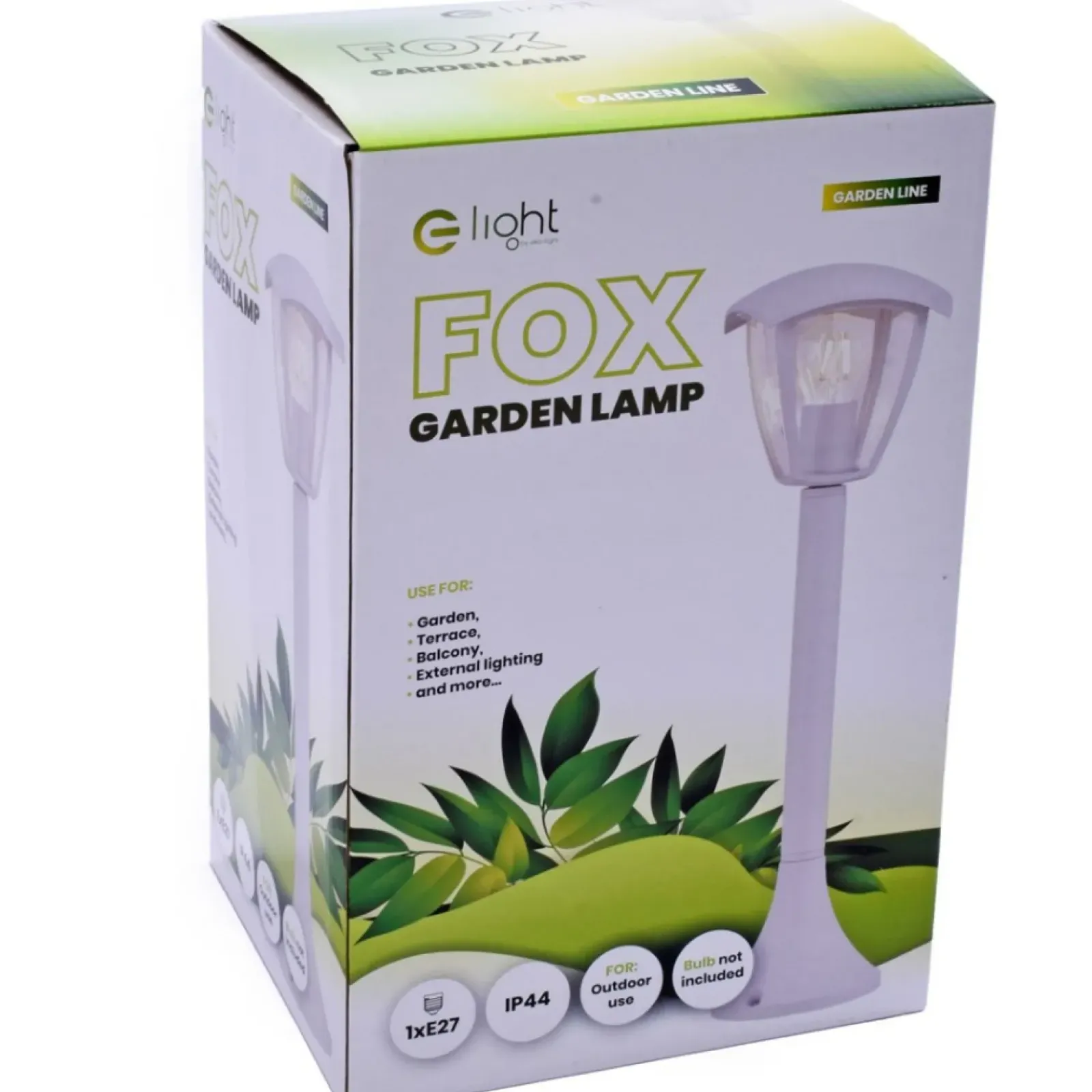 Sklep Kaja Biała lampa ogrodowa stojąca, latarenka 63cm EKO3520 FOX | Kaja* Lampy Ogrodowe Stojące